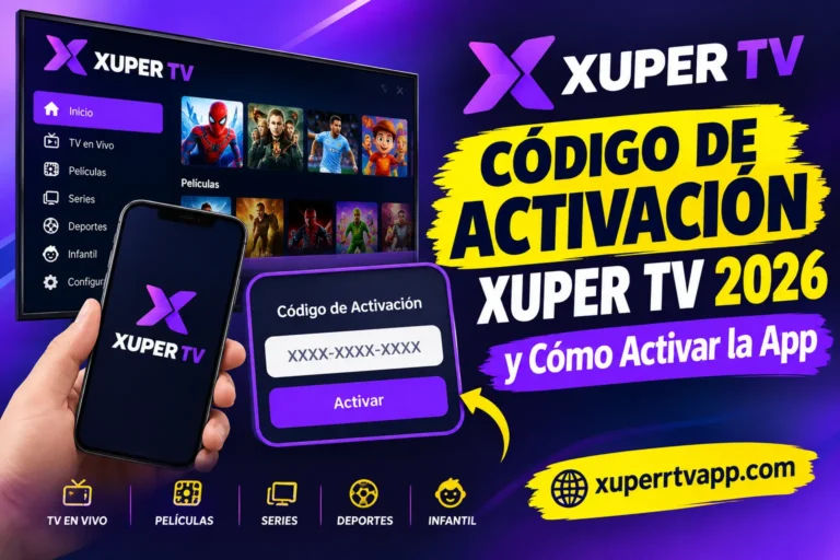 Código Activación Xuper TV 2026 y Cómo Activar la App