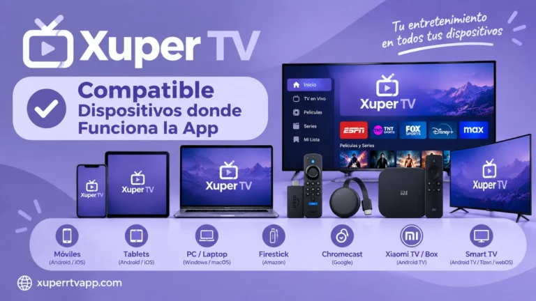 Xuper TV Compatible Dispositivos donde Funciona la App